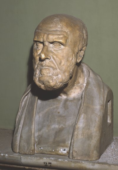 Buste van Chrysippus van Soli, Romeinse kopie van Hellenistisch origineel door Roman