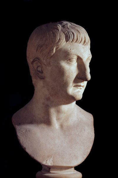 Buste van Drusus de Jongere, zoon van de Romeinse keizer Tiberius door Roman