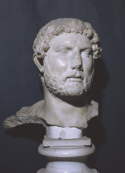 Buste van Keizer Hadrianus door Roman