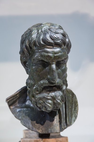Buste van Epicurus door Roman