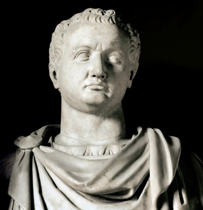 Buste van Vespasianus, Romeinse keizer door Roman