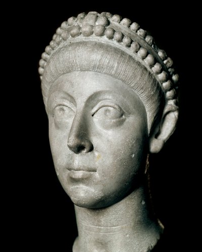 Buste van de Oost-Romeinse keizer Flavius Arcadius (377-408) Istanbul, Archeologisch Museum door Roman