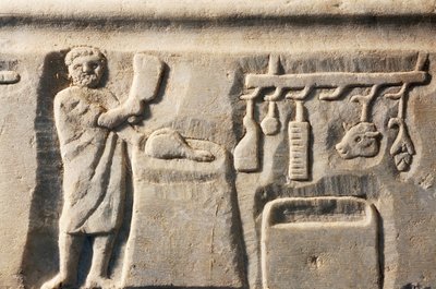 Slager, bas-reliëf, Romeinse beschaving door Roman
