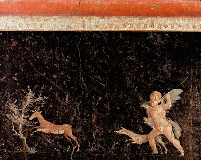 Cupido die op herten jaagt door Roman