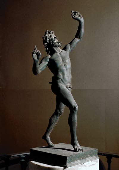 Dansende faun, bronzen sculptuur, 2e eeuw v.Chr. door Roman