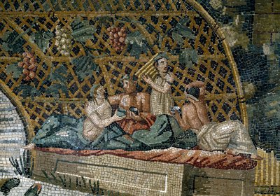 Detail van de Nilotische mozaïek van Preneste (Palestrina) uit het heiligdom van de godin Fortuna Primigenia, 80 v.Chr. door Roman