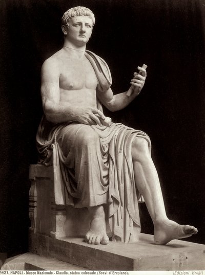 Keizer Claudius (marmer) door Roman