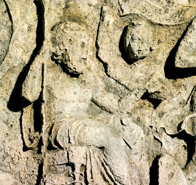 Fries met koning Priamus en Hecuba (detail) door Roman