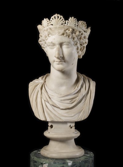 Hoofd van Agrippina Minor met diadeem door Roman