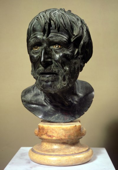 Hoofd van Seneca (c.4 v.Chr.-65 n.Chr.) door Roman