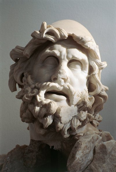 Hoofd van Odysseus, Romeinse kopie naar een Hellenistische sculptuur van de Rhodische school door Roman