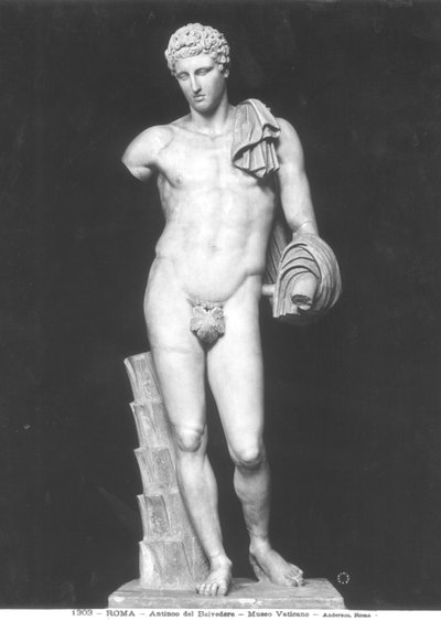 Hermes, genaamd Antinous del Belvedere door Roman