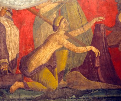 Inwijdingsrituelen van de cultus van Dionysus, fresco uit de Villa Dei Mysteri door Roman