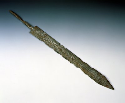 Legioenzwaard van gladius, van de Romeinse site in Newstead, Melrose door Roman
