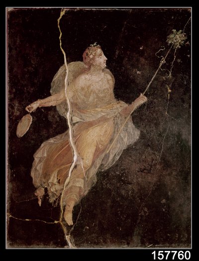 Maenade, uit het Huis van het Schip, Pompeii, 1e eeuw v.Chr.-79 n.Chr. door Roman