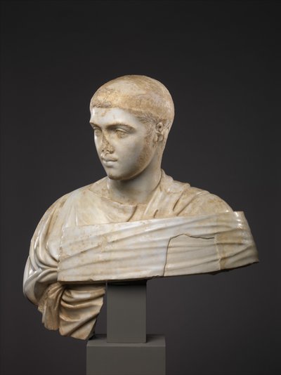 Marmeren portretbuste van Severus Alexander, 230-235 AD door Roman