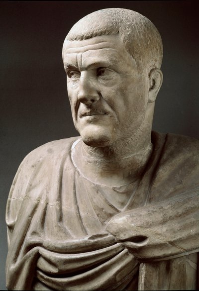 Marmeren standbeeld van keizer Maximinus Thrax (173-238) - Rome, Musei Capitolini door Roman