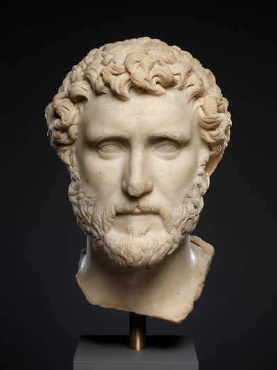 Marmeren portret van keizer Antoninus Pius, ca. 138-161 n.Chr. (marmer) door Roman