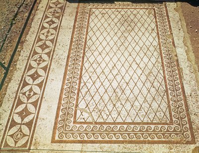 Mozaïekvloer uit het Huis van de Messii door Roman