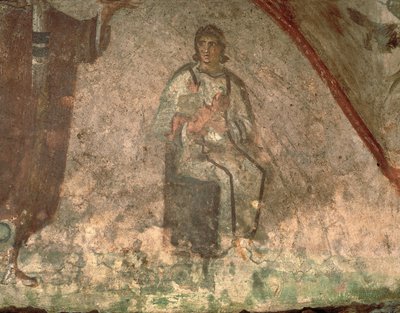 Moeder en kind, Cubiculum van de Velatio (fresco) door Roman