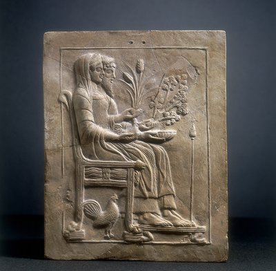 Pinax van Persephone en Pluto in de onderwereld door Roman