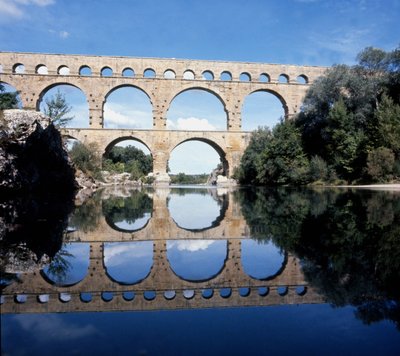 Pont du Gard. Romeins aquaduct uit de tweede helft van de 1e eeuw. door Roman
