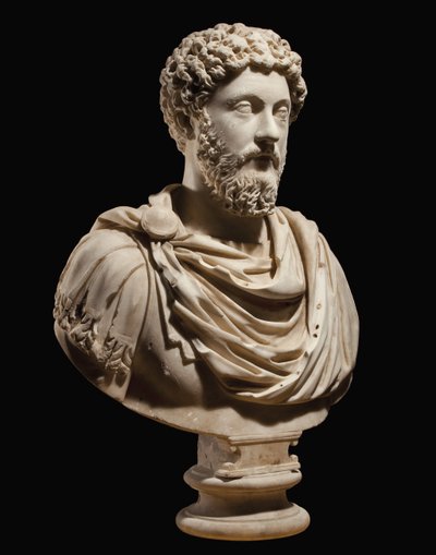 Portretbuste van keizer Marcus Aurelius, ca.170-180 AD door Roman