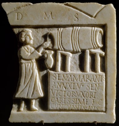 Reliëf met een Taveernescène door Roman