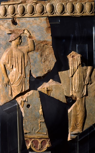 Reliëf uit het gebied van de Tempel van Apollo, Palatijnse Heuvel, Rome door Roman