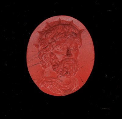 Ring met een Portret van Keizer Postumus door Roman