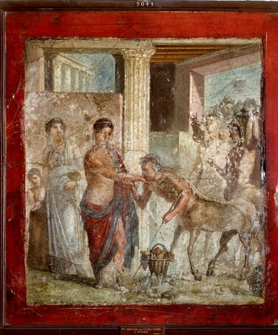 Romeinse kunst: De centaur woont het huwelijk van Pirithoos en Hippodamia bij door Roman