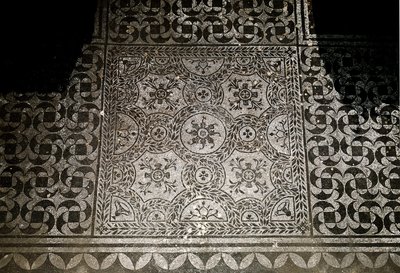 Romeinse kunst: detail van de mozaïeken van de vloer van Villa Adriana in Tivoli door Roman