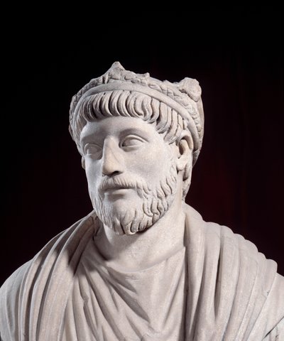 Romeins-Griekse kunst: Beeldhouwwerk van de Romeinse keizer Julianus de Afvallige (4e eeuw na Chr.) door Roman