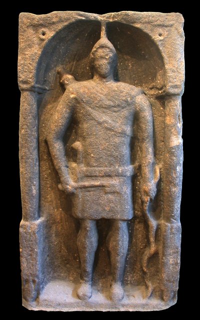 Romeinse grafsteen met een Hamian (Syrische) boogschutter, ca. 125-40 AD door Roman