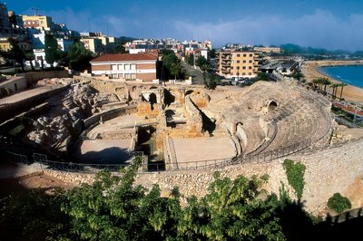 Romeins amfitheater, Tarragona, Catalonië, Spanje door Roman