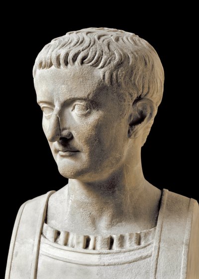 Romeinse kunst: marmeren buste van Tiberius door Roman