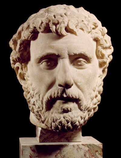 Romeinse kunst: buste van keizer Antoninus Pius door Roman
