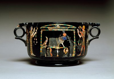 Romeinse kunst: beker met Egyptische motieven. Van Castellammare di Stabia. 1e eeuw n.Chr. Dim. 12 cm Museo Archeologico Nazionale, Napels door Roman