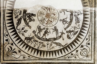 Romeinse kunst: jacht en visserij pygmeeën door Roman
