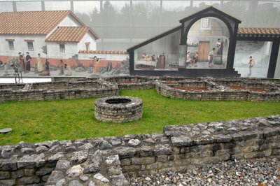Romeinse kunst: uitzicht op de archeologische site van Augusta Raurica 15-10 v.Chr., Zwitserland door Roman