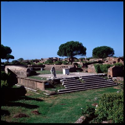 Romeinse kunst: uitzicht op de ruïnes van de tempel van Hercules door Roman