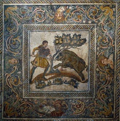 Romeinse kunst: wilde zwijnenjacht door Roman