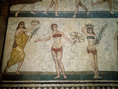 Romeinse kunst: jonge Romeinen bezig met fysieke oefeningen door Roman