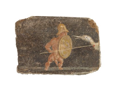 Romeins muurschilderingfragment, c.1e-2e eeuw door Roman