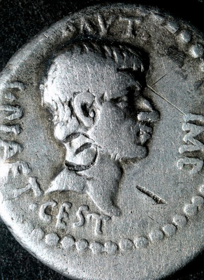 Zilveren munt met de beeltenis van Marcus Junius Brutus door Roman