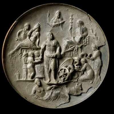 Zilveren patera van Aquileia met een allegorie van vruchtbaarheid door Roman