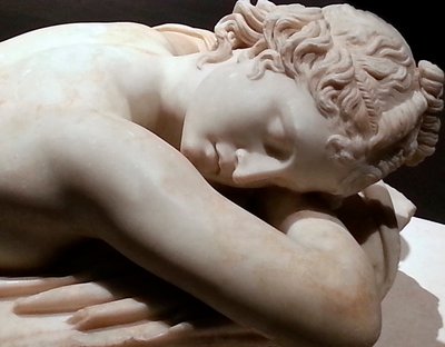 Slapende hermafrodiet: marmeren beeldhouwwerk, Romeinse kunst door Roman