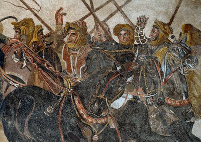 De Slag bij Issos gewonnen door Alexander III de Grote tegen Darius door Roman