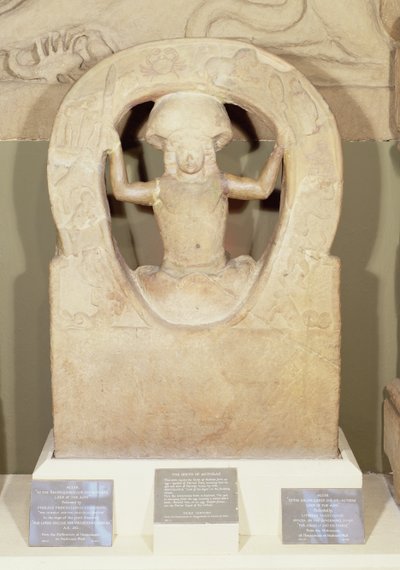 De Geboorte van Mithras uit het Mithraeum in Housesteads door Roman