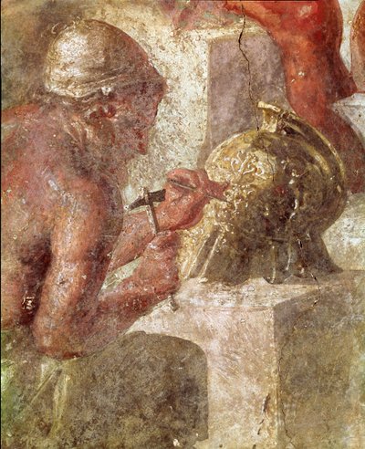 Thetis bij de smidse van Vulcanus (detail) door Roman
